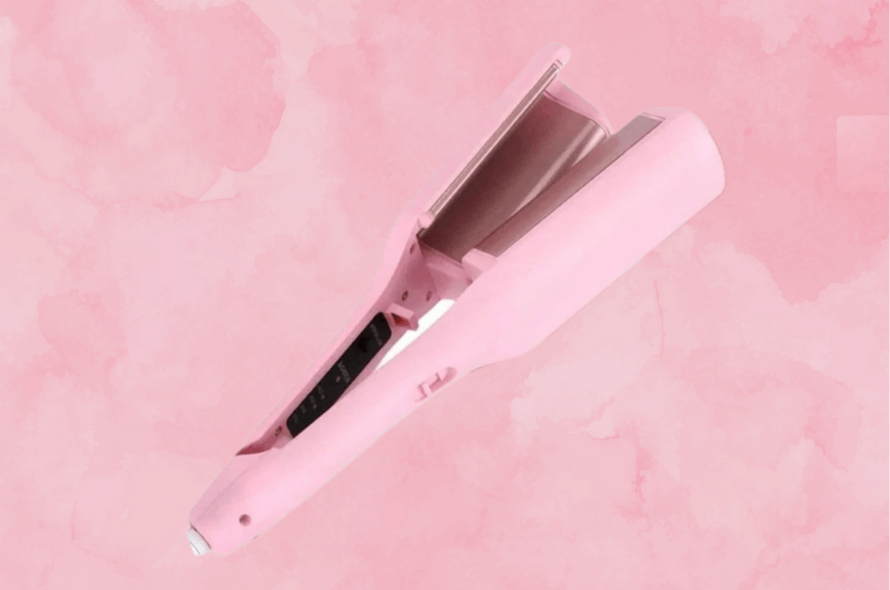 Bright and trendy pink CurlGlam hair curler, perfect for adding a pop of color to your styling tools.