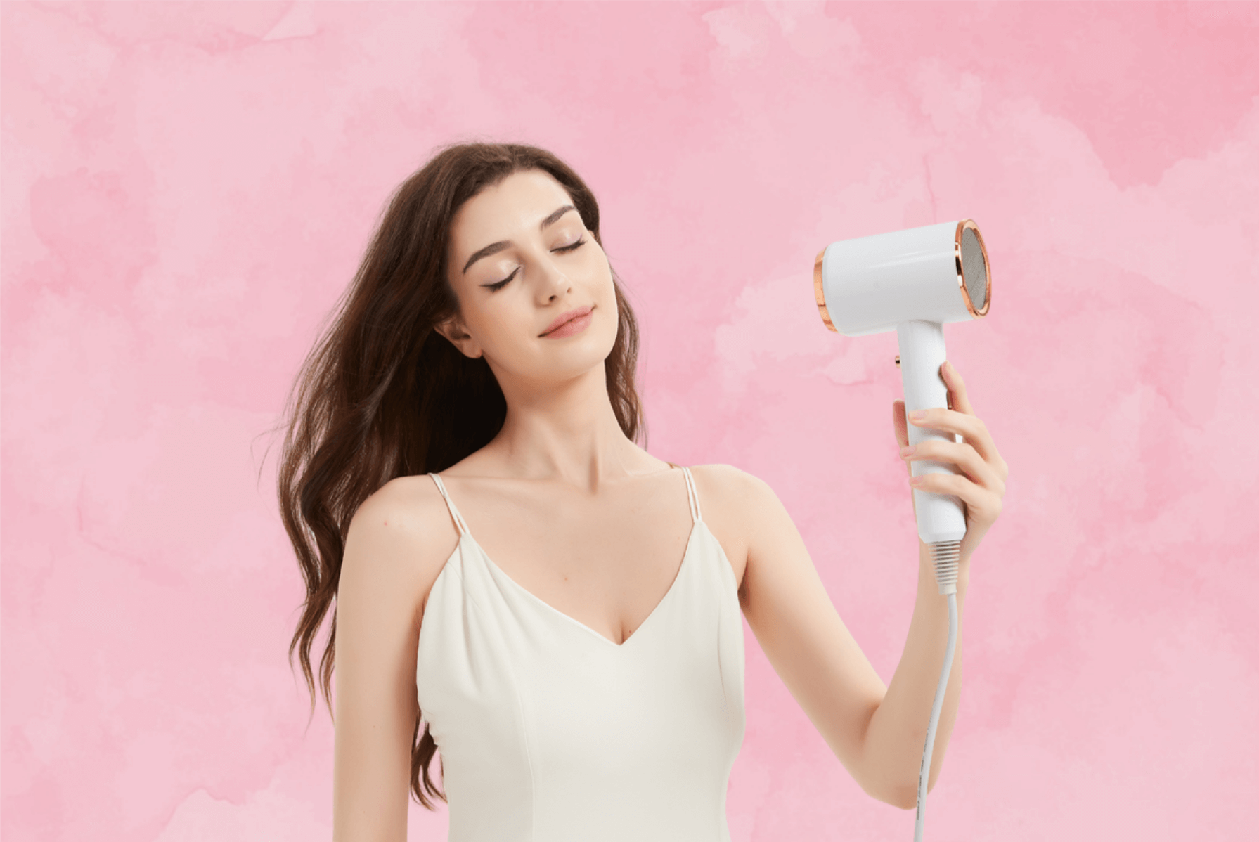 Front view of the BellaDry Pro Hair Dryer showcasing its sleek design and ergonomic handle.